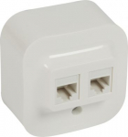 2 x RJ 45 socket Forix - surface mounting - IP 2X - UTP cat. 5e - white 782428 | 3245067824283
