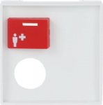 For call module with call push-button and plug contact. With red call push-button. As alternative to Ackermann covers 88881 L3 and 88881 L3N. 2CKA001724A4392 | 4011395227664