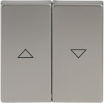 As cover for flush-mounted blind control switch/push switch.   Material stainless steel. Anti fingerprint. 2CKA001751A2964 | 4011395086681