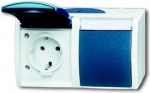 For horizontal installation. With screwless terminals. Prewired with hinged lids, With labelling field. Labelling field 57.8 x 9.8 mm 2 P + E, 2CKA002084A0728 | 4011395175620