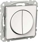 Double switch, Exxact, double 2-way, 16A, screwless terminals, white WDE002326 | 3606480202001