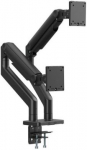Digitus Desk Mount | Height, tilt, rotation, depth, pivot | Dual Monitor Mount | 2x 45 " | Maximum weight (capacity) 2x 20 kg | Black DA-90474 | 4016032505921