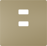 Cover for 2xUSB Charger, malt gold, DELTA style 5TG1378-0MG | 4047624273508