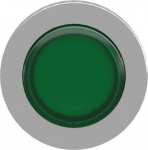 Head for illuminated push button, Harmony XB4, plastic, green projecting, 30mm, universal LED, sprin ZB4FW133 | 3606489582609
