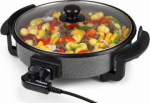 Tristar Multifunctional grill pan PZ-2963  Grill, Diameter 30 cm, Lid included, Fixed handle, Black PZ-2963 | 8713016029638