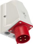 CEE-wall mounted plug 4x32A (3P+PE) 6h IP44 red 9524-6 | 9003399111501