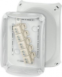 Junction box DK 1010 GZ 180x130x77mm IP66 grey with 5x10mm&sup2; terminal 62000157 | 4012591125488