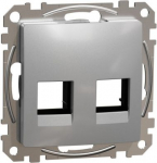 Cover plate AMP MOL KELCAT5E, CAT6 UTP, aluminium Sedna Design SDD113444C | 3606481479679