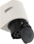 Wall socket outlet 4x16A (3P+PE) 7h IP44 500V black 114-7 | 9003399018664