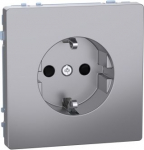 Socket-outlet 2P+E, 16A, Schuko, stainless steel, D-Life MEG2300-6036 | 4042811196424