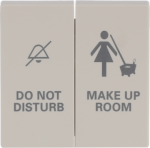 For flush-mounted switch 2g 1w, 2g push switch. DO NOT DISTURB MAKE UP ROOM 2CKA001751A2991 | 4011395105375