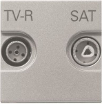 Insert/cover SAT 2 gang Silver - Zenit 2CLA225180N1301 | 8427238060491