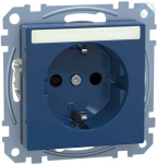 Schneider Electric Merten System M socket outlet MEG2302-0378 is a mechanism with central plate in color blue. This socket outlet belongs to M-Arc, M-Elegance, M-Plan, M-Plan glass, M-Smart, M-Star, System M aesthetic group. The outlet pole configura ...