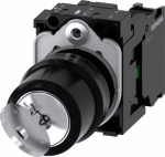 RONIS key-operated switch, 22 mm, round, plastic, lock number SB30, with 2 keys, 2 switch positions O-I, latching, 10:30h/13:30h, key removal O+I, with holder, 1 NO, screw terminal, possible special locks: SB31, 421, 455 Key-operated switches SIRIUS  ...