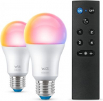 LED Bulb Wi-Fi BLE 60W A60 E27 RGB 806lm 2PK+Remote 929003649601 | 8720169074972