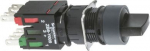 Black complete selector switch &Oslash;16 3-position stay put 1NO+1NC. range of product: Harmony XB6 - device short name: XB6 - mounting diameter: 16 mm - operating position: any position - shape of signaling unit head: round - contacts type and composition ...