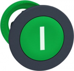 Flush mounted push button head, Harmony XB5, plastic, green, 30mm, spring return, marked I ZB5FA331 | 3606481361264