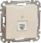 RJ11 socket, beige, Sedna SDD112491 | 3606481466617