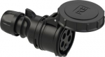 CEE connector 5x32A (3P+N+PE) 6h IP67 SHARK with cap black 2252-6X | 9003399702815