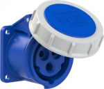 CEE-flanged socket 3x16A(2P+PE) 6h IP67 55x55 blue 3132-6F5 | 9003399836688