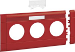 Frontplate 3-gang socket outlet for BRH 100 with LF stackable hfr red GB100313020 | 4012740855020