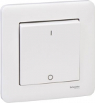 1-gang, complete rocker switch, 2-pole, screw, white, Exxact WDE008207 | 3606480332722