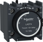 TeSys D, time delay auxiliary contact block, 1NO+1NC, screw clamp terminals. range: TeSys - product or component type: time delay auxiliary contact block - pole contact composition: 1 NO + 1 NC - connections - terminals: screw clamp terminals 1 cable ...