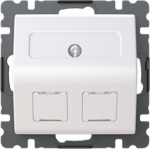 FOTM5040-916, Multi-pack for RJ45 outlet, 2-gangs, white, Saga 2TKA00005204 | 6438199012148