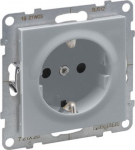 SUNO 2P+E SOCKET SCHUKO STANDARD AUTO TERMINALS SHUTTERED ALUMINIUM 721320 | 3414972046039