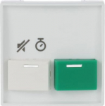 As cover for duty room unit. With green presence button. With white acknowledgement button. As alternative to Ackermann covers 88882 P3 and 88882 P3N. 2CKA001724A4394 | 4011395227688