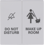 For flush-mounted switch 2g 1w, 2g push switch. DO NOT DISTURB MAKE UP ROOM 2CKA001751A2992 | 4011395105382