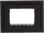Frames for flush mounted installation.   Watertight frame IP55.   Anthracite colour.   Supplied without mechanisms.   With lib that provides the direct operation of the mechanisms, with 120&ordm; opening angle.   Mounting plate included. 2CLA337300N1801 | ...