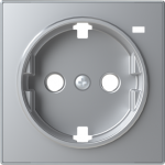 Color: SilverCover plate for Schuko socket outlet code: 8188.8 2CLA858880A1301 | 8427238134536