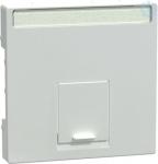 Cover plate for data socket, active white, Merten System M MEG4573-0325 | 4042811150068