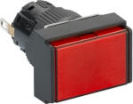 Monolithic pilot light, Harmony XB6E, rectangular 16mm IP65 red, integral LED 24VDCpolarised connect XB6EDV4BP | 3389110630305