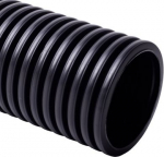Rigid double-coated corrugated pipe, halogen free, KOPODUR diameter 160 mm, black, length 6 m KD 09160_FC | 8595057651418