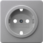 Socket outlet cover, 65x65mm, DELTA profil, silver 5UH1064 | 4001869093314