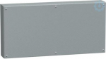 Metal industrial box plain door H400xW800xD120 IP66 IK10 RAL 7035. range of product: Spacial SBM - device application: multi-purpose - enclosure type: flat face box - enclosure nominal height: 400 mm - enclosure nominal width: 800 mm - enclosure nomi ...