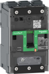 Circuit breaker, ComPacT NSXm 160B, 25kA/415VAC, 3 poles, TMD trip unit 125A, EverLink lugs C12B3TM125L | 3606481990044