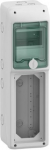Enclosure for interlocked power outlet, Mureva Enclosure, 1x5 mod, 1 open 103x225mm, (W)138mm x (H)4 13185 | 3303430131854