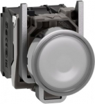 Illuminated push button, Harmony XB4, metal, white flush, 22mm, universal LED, plain lens, 1NO + 1NC XB4BW31M5 | 3389110892123