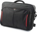 Targus | CN418EU | Clamshell Laptop Bag | Briefcase | Black/Red | 17-18 " | Shoulder strap CN418EU | 5051794008111