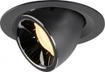 NUMINOS&reg; GIMBLE M, black / chrome recessed ceiling light, 3000K 55&deg; 1005947 | 4024163258470