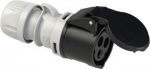 CEE connector 3x16A (2P+PE) 7h IP44 SHARK TT with cap black 213-7 | 9003399125232