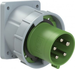 CEE-flanged plug angled 5x63A (3P+N+PE) 10h IP67 POWER TWIST green 735-10 | 9003399875267