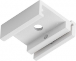 The fixing clamp for the 48V TRACK system reinforces the longitudinal connector when assembling multiple tracks, including optional corner connectors for corner mounting. 1006600 | 4024163271462