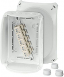 Junction box DK 1610 G 210x155x92mm IP66 grey with 5x10mm&sup2; terminal 62000158 | 4012591125495