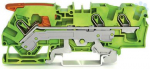3-conductor through terminal block with lever and Push-in CAGE CLAMP 6 mm&sup2;, green-yellow 2106-1307 | 4055143742221