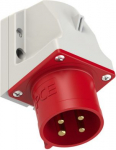 Wall mounted plug 4x32A (3P+PE) 6h IP44 red 524-6 | 9003399060311