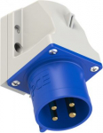 CEE-wall mounted plug 4x32A (3P+PE) 9h IP44 blue 524-9 | 9003399060465